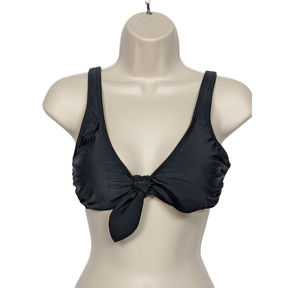 Xhilaration Black Twist Front Bikini Top Medium